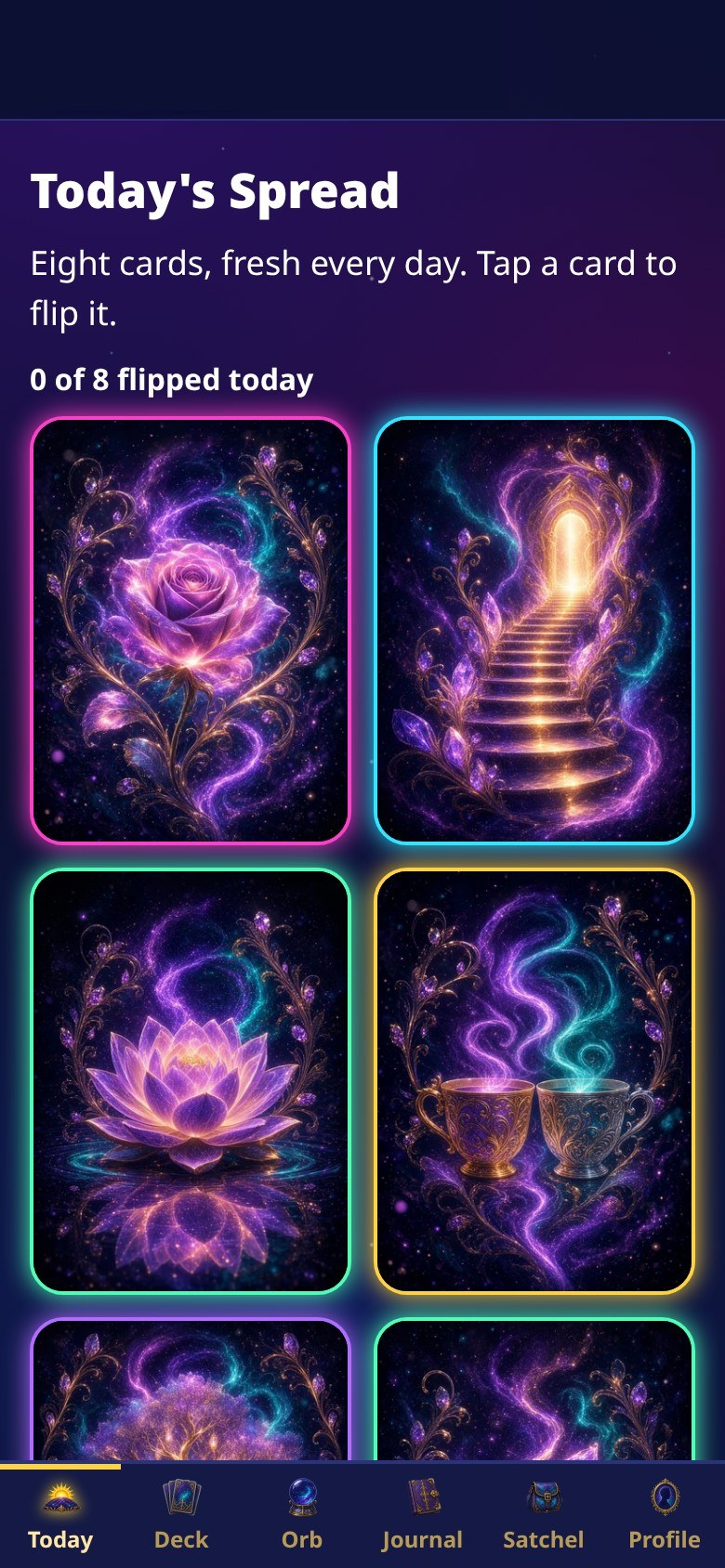 Tarot & Reading App screen